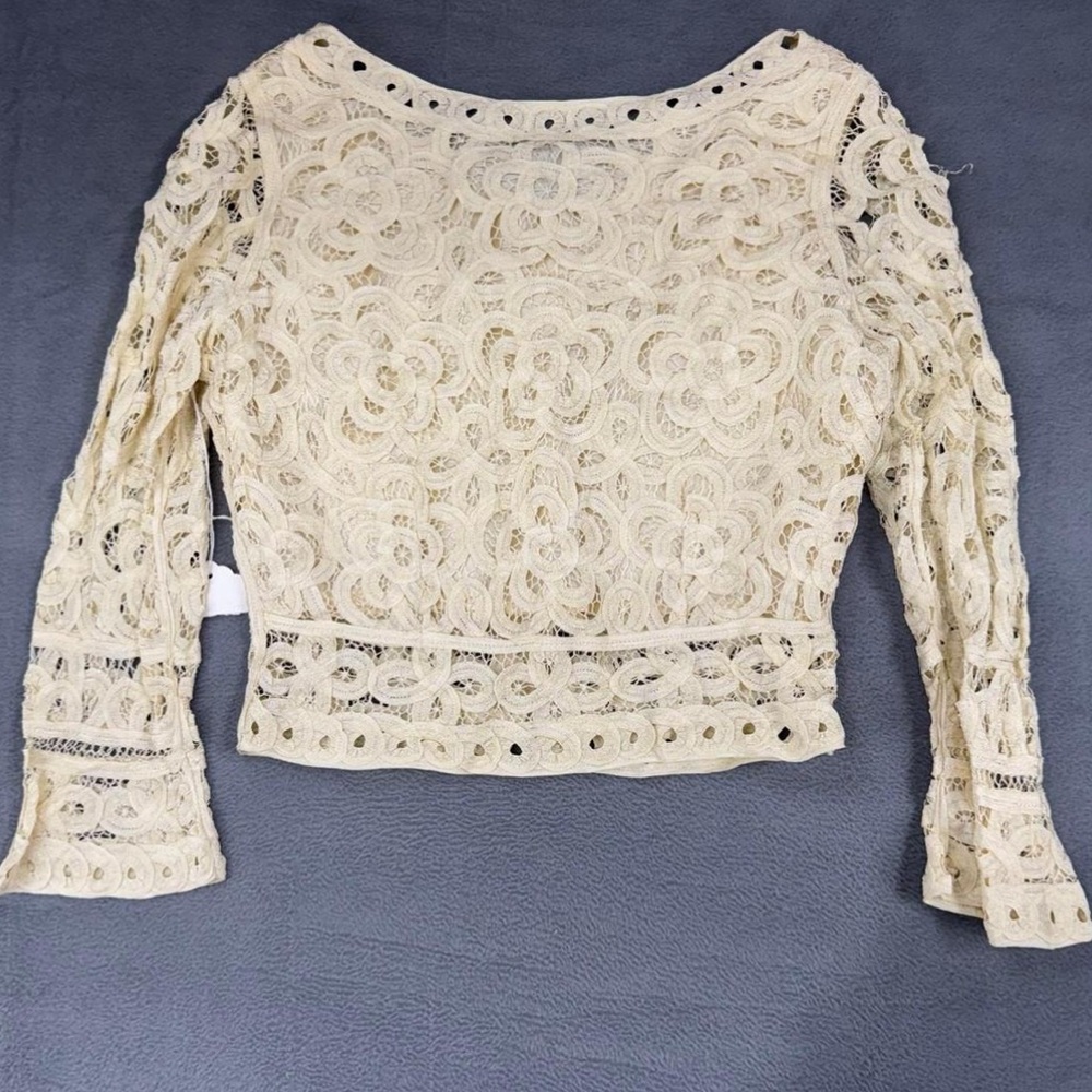 Double D Ranch silver label intricate lace top matching skirt RTL $995 S New - Picture 6 of 9